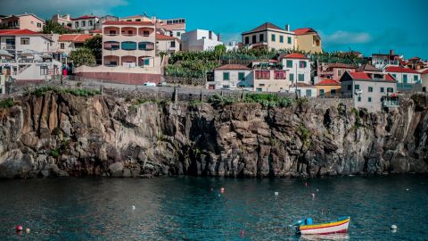 Camara de Lobos Fishing Port & Lookout Point at Sunset